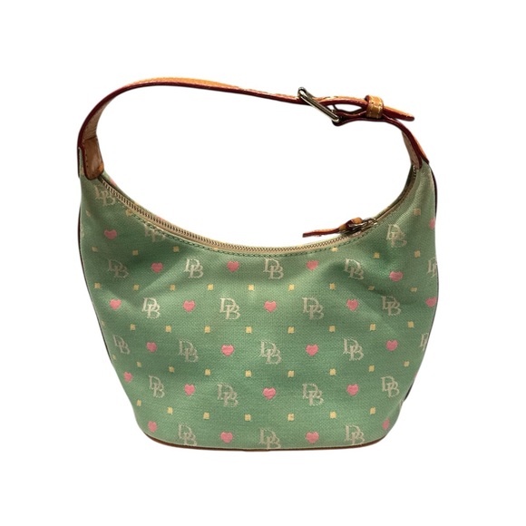 Dooney & Bourke Mint Green Hobo with Pink and Tan Accents - Picture 2 of 5